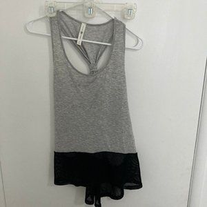 Femme First Women's Chic Workout Tank Black Mesh